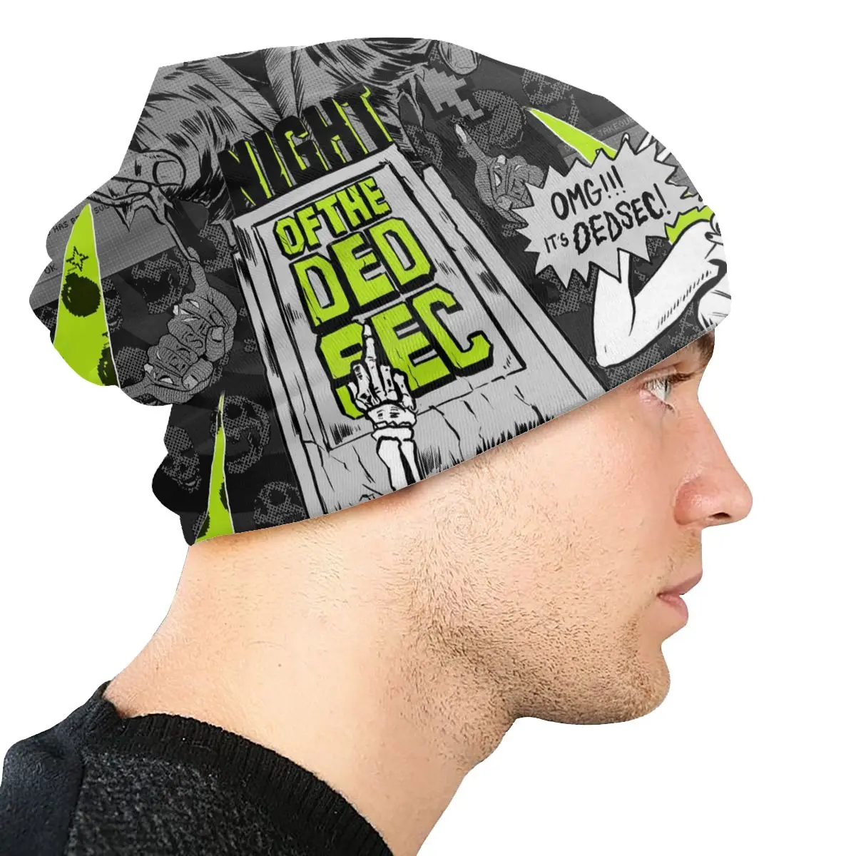 Шапка-капот Dedsec вязаная шапка крутые уличные часы с собаками 2 Маркус Holloway