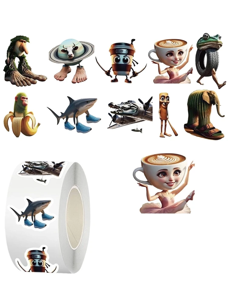 

Набор наклеек Tralalero Tralala Tungtung Sahur Brainrot Kawaii 500 шт