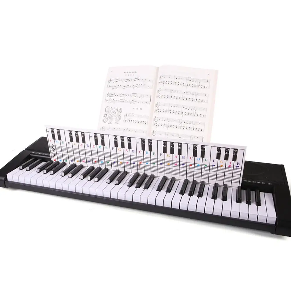 

61-key 88-key Piano Keyboard Note Chart Piano Keys Practice Sheet Comparison Table Fingering Practice Cards New