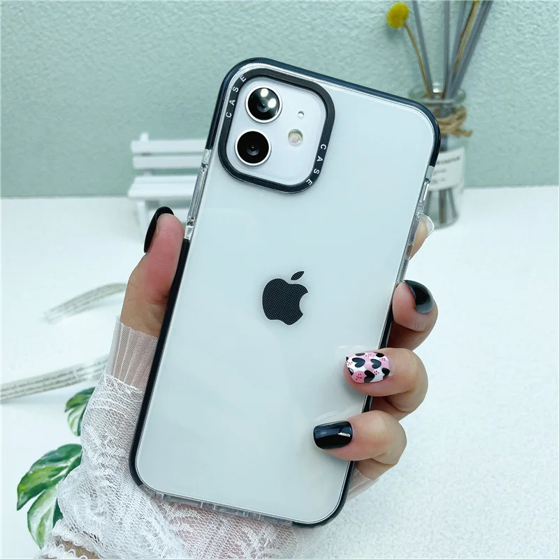 Противоударный чехол для телефона iPhone 13 12 11 Pro Max mini 7 8 Plus SE 2020 X XR XS мягкий