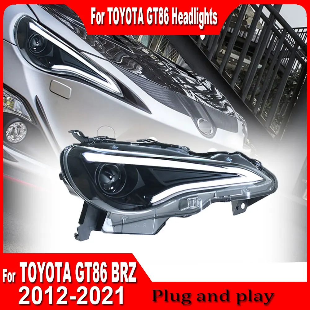 stylizację reflektorów samochodowych do Toyoty GT86 Subaru BRZ 2012-2020 Reflektory LED Soczewka projektora DRL Akcesoria samochodowe Plug and play