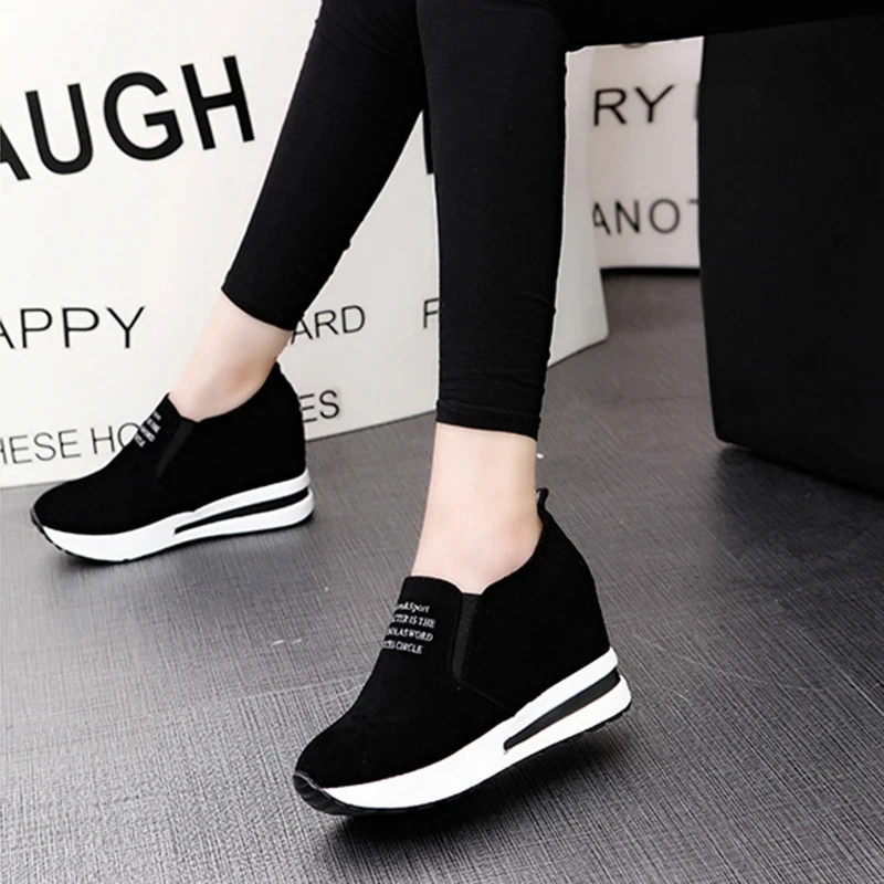 Women's Casual Sports Shoes New Autumn Sneaker Chunky Sneakers 3-5cm Platform Walking Shoe Fashion PU Running Loafers Size 35-41