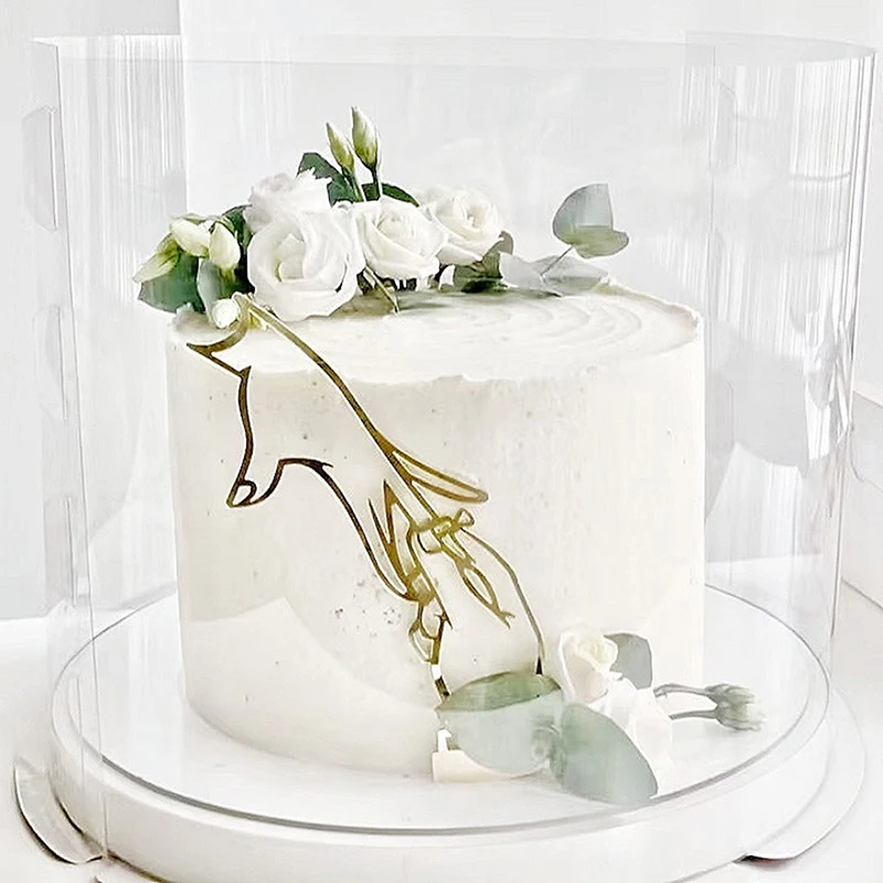 

Abstract Cake Topper Rose gold Ring Portrait Acrylic Proposal Party Cake Toppers for Wedding Dessert Decoration