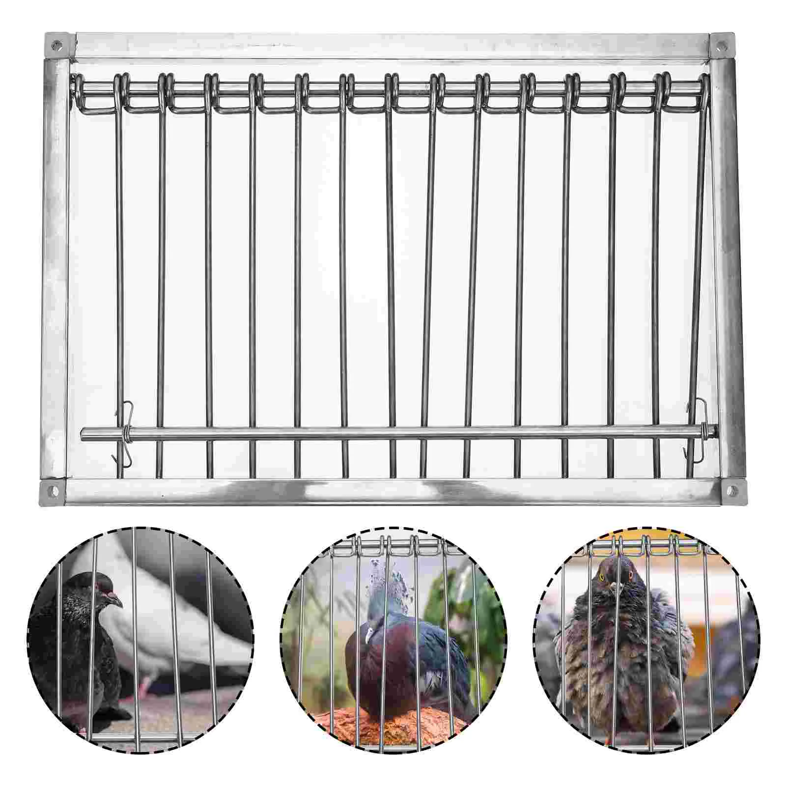 

Door Pigeon Bird Cage Coop Birds House Loft Entrance Racing Automatic Chicken Wire Frame Cages Supply Supplies Window Metal