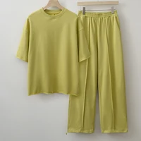 KALEIRDA женские хлопковые футболки и брюки, комплект 2 предмета