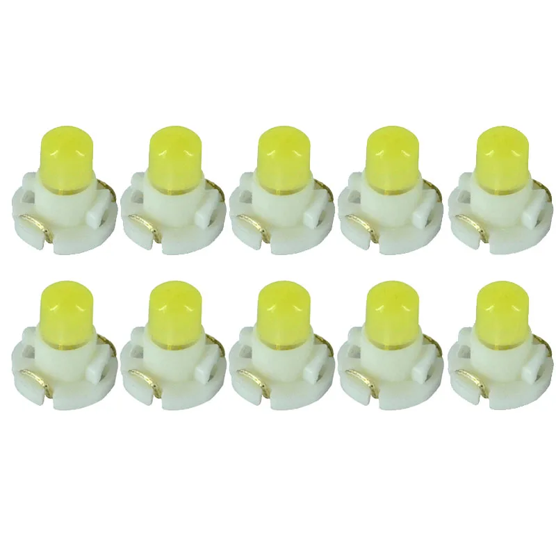 10PCS T3 T4.2 COB Car LED Instrument Panel Lights Dashboard Indicator Central Control Lamp Wedge Light 12V