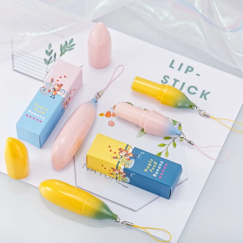 

10 Pcs/lot Banana Pattern Empty Lipstick Lip Balm Tube Container 12.1 Mm Creative Tubes Lip Balm Containers
