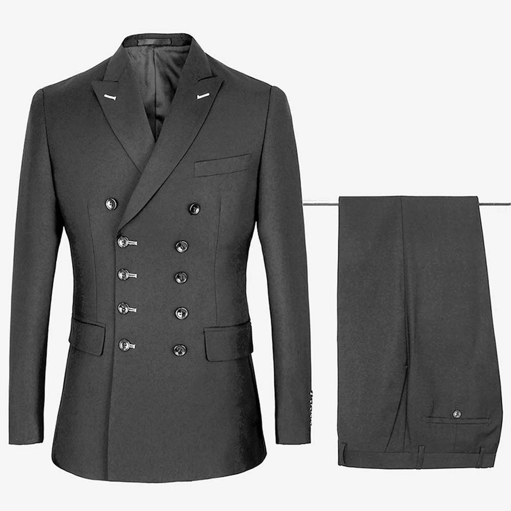 

Men's Suit Body Fit New Fashion Suit Two-Piece Double-breasted Lapel Wedding Groom Groomsmen Party Prom