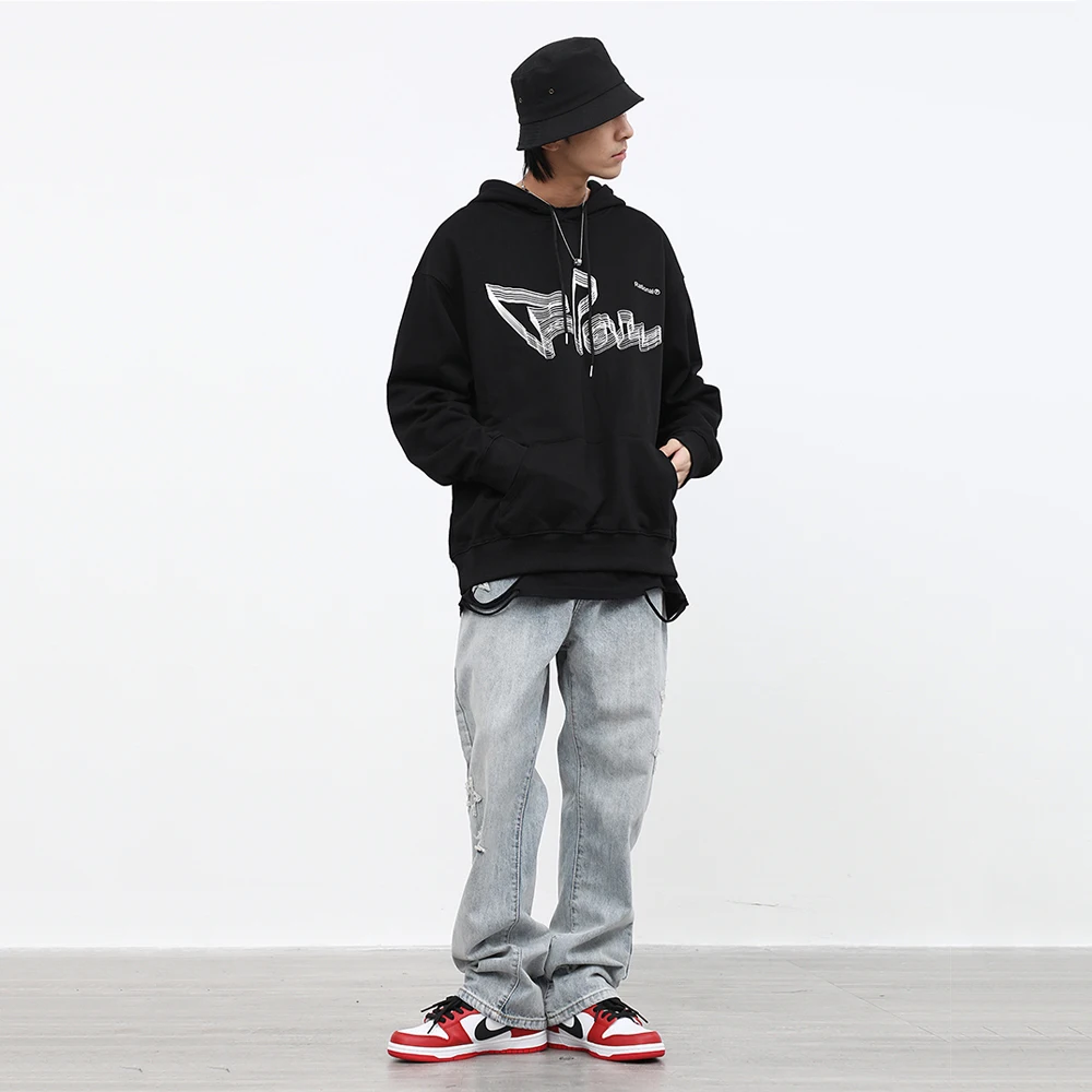 Men's Jeans Five-pointed Star Applique Embroidered Micro Horn Loose Jeans Hip Hop Street Wear Y2K Jeans Street Wear Brand Jeans