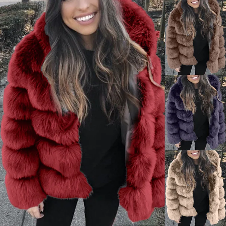 

Fur coat women's new style imitation fox fur patchwork coat fur coat