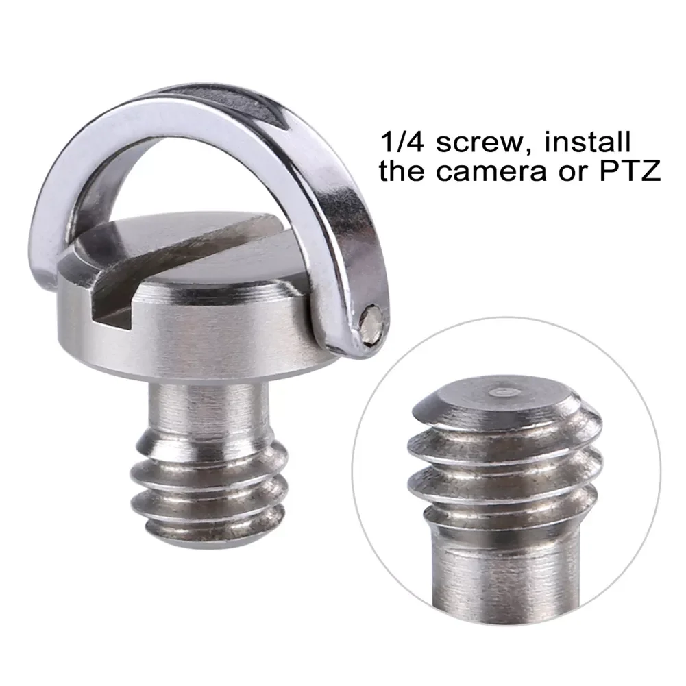 

1pcs Stainless Steel 1/4 C-ring Camera Screw for DSLR Camera / Tripod / Quick Release Plate Photo Studio Accessories