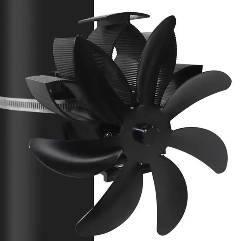 

Wood Stove Winter Heat Powered Fireplace Fan Stove Fan Silent Eco-Friendly For Wood Log Burner Heat Powered Efficient Circulate