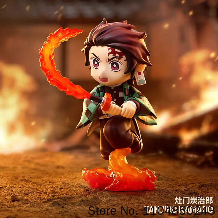 Фото POP MART Demon Slayer Kimetsu No Yaiba: Серия фигурок Battle Series, 1 шт., 12 шт. в тайной коробке, коллекционная фигурка, подарок для любителей аниме №3