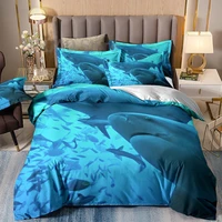 wongs bedding 3d shark bedding set duvet cover with pillowcases twin full queen king size bedclothes 3pcs home textiles