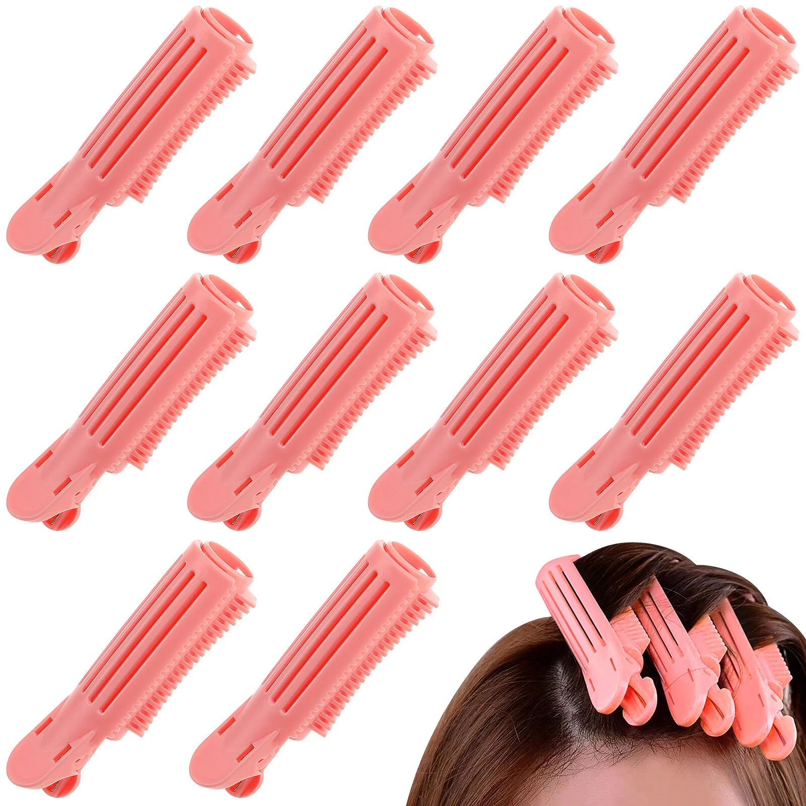 

10 Pcs The Lazy Hair Styling Tool Root Clamp Volumizing Clips Women Curly Scroll Wheel