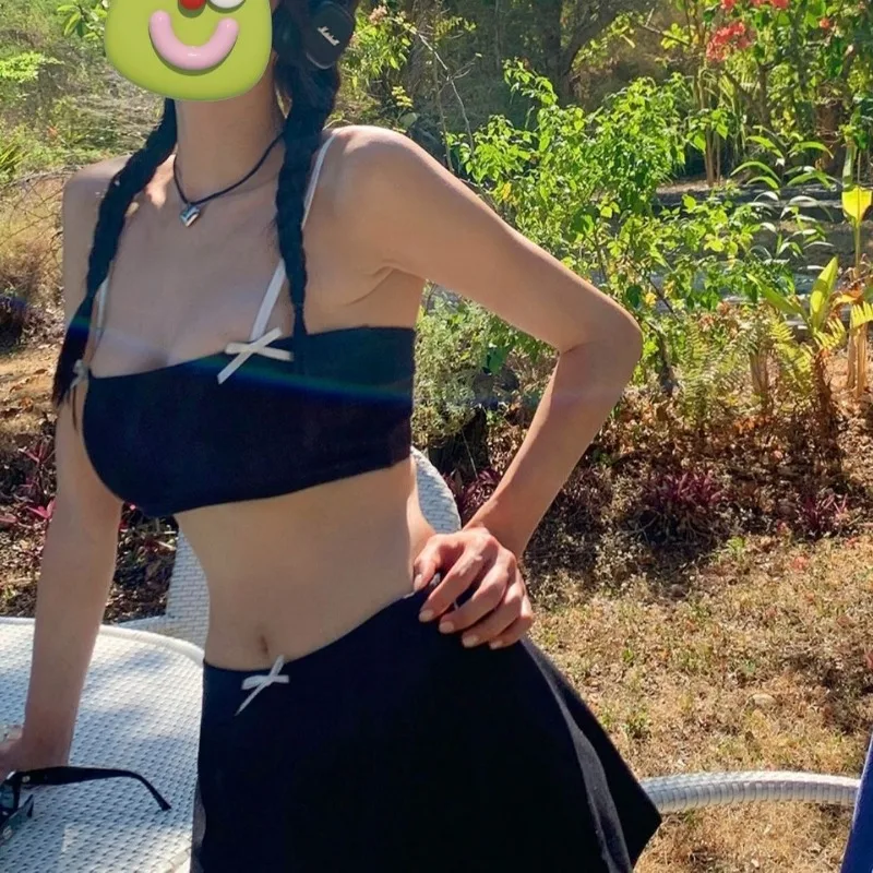 Купальник женский однотонный с разрезом