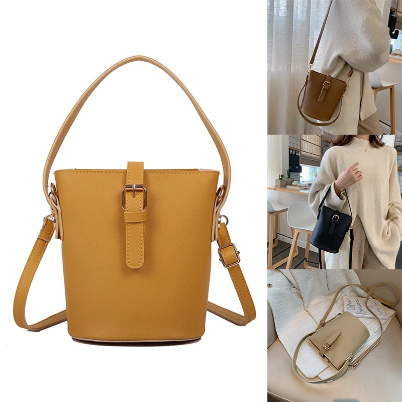 

Korean Version Of The Wild Single Shoulder Bag Simple Large Capacity Diagonal Bag Bucket Bag