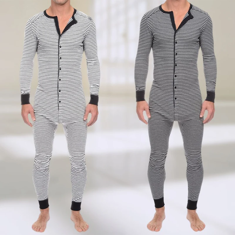 

Мужская пижама полосатый комбинезон облегающий спортивный костюм из полиэстера эластичная Удобная сохраняющая тепло одежда для сна Пижама для взрослых комбинезон Комбинезоны