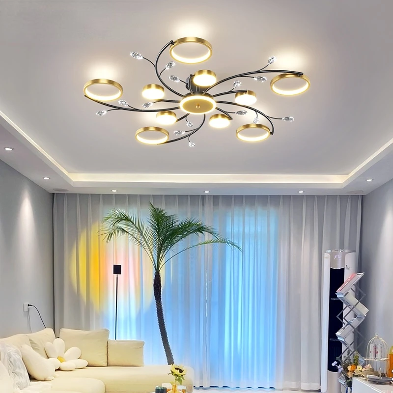 

New Modern LED Chandeliers For Bedroom Living Hall Dining StudyRoom Lustre Indoor Lighting Chandelier Crystal Lamp droppshipping
