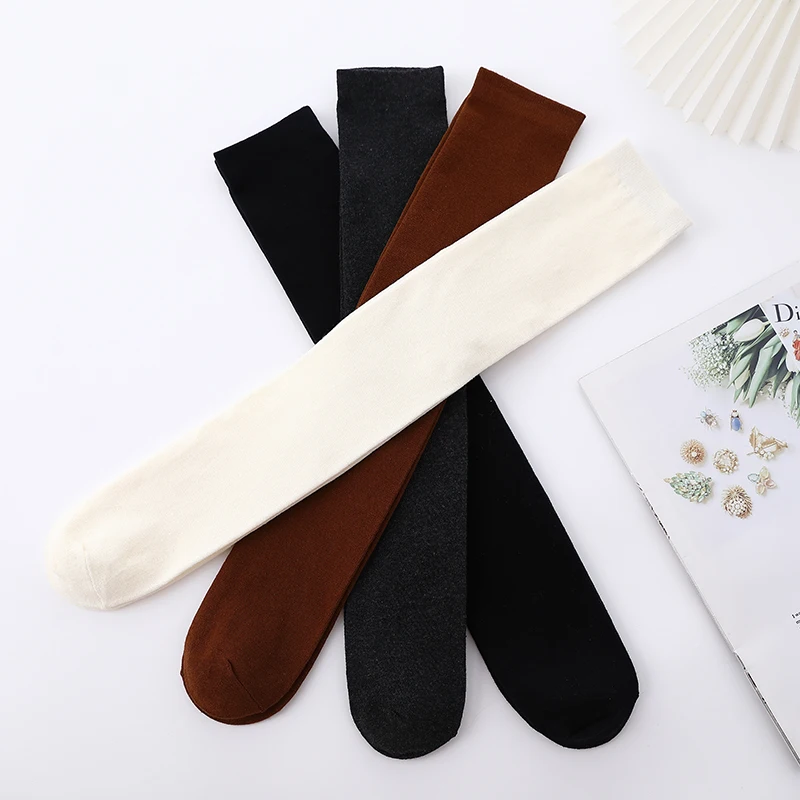 Гольфы теплые из мягкого хлопка на осень/зиму