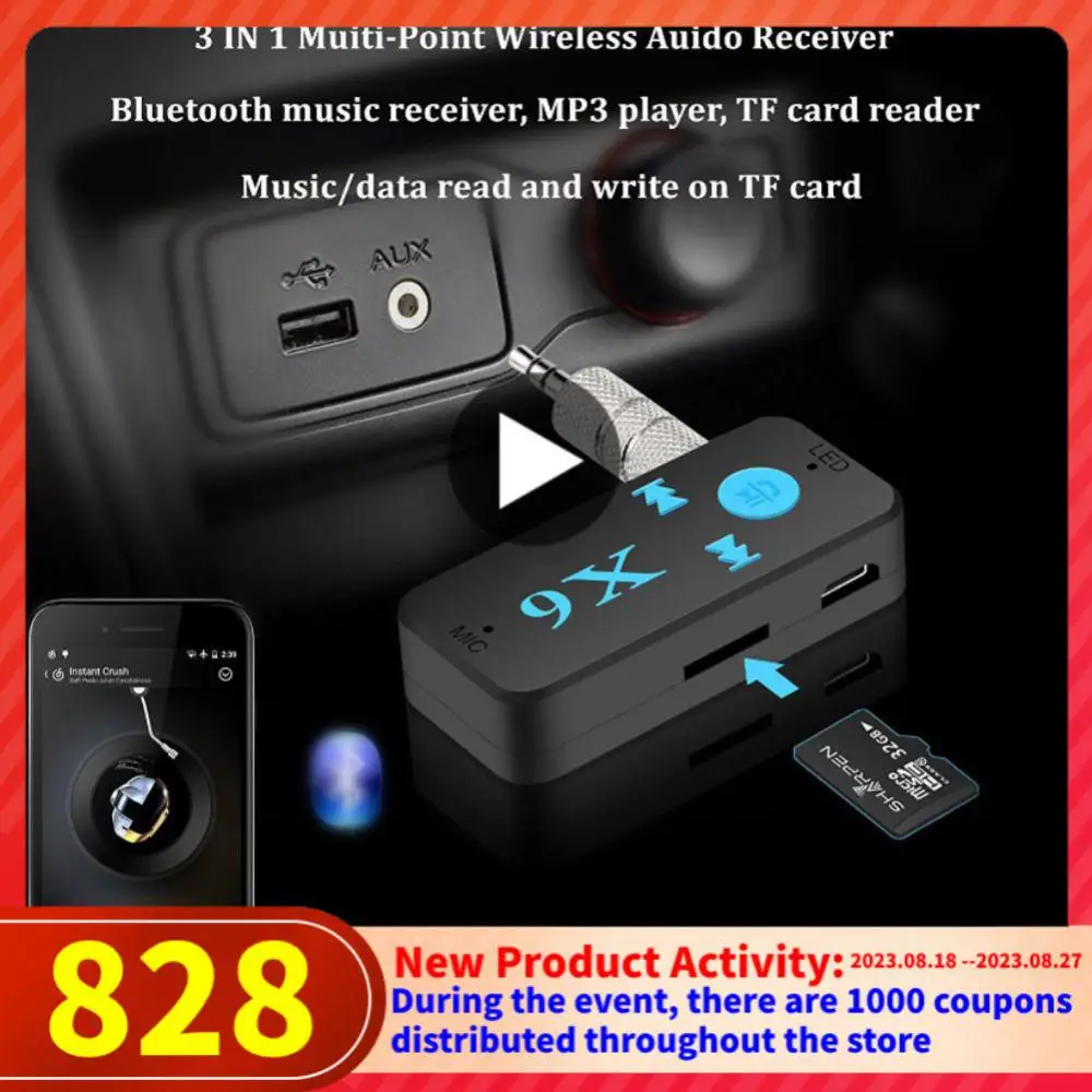 

Беспроводной приемник 3,5 мм, энергосберегающий адаптер для передачи аудио, приемник Bluetooth, приемник X6, черный аудиоприемник Bluetooth