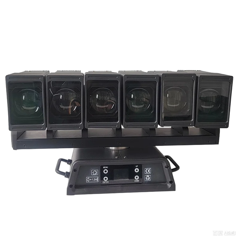 Фото Светодиодная световая панель 6x60W RGB с движущейся головкой, DMX512, IP33, для сцены, вечеринок, свадеб, концертов, живых выступлений, DJ, KTV №1