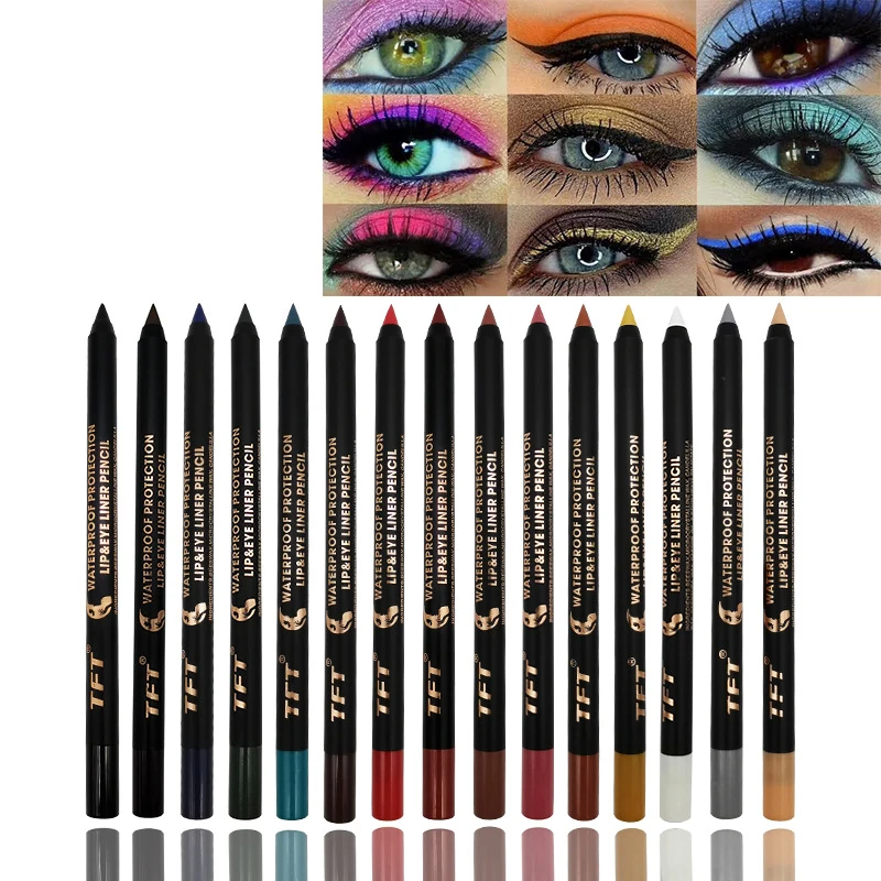 

15 Colors Eyeliner Waterproof Long Lasting Easy To Wear Make Up Blue Red Green Gold Brown Sexy Eyeliner Party Beauty Cosmetic