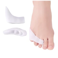 2pcs three hole little toe separator transparent pain relief toe straightener protector foot care tool