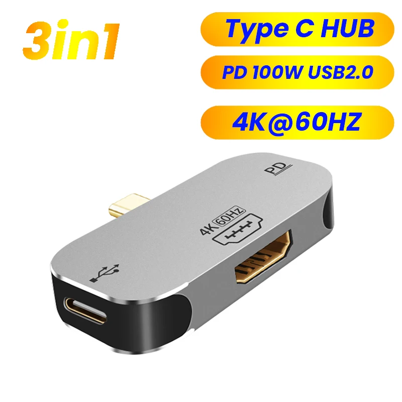 

Адаптер USB Type C на Mini DP/HD/USB A для быстрой передачи данных