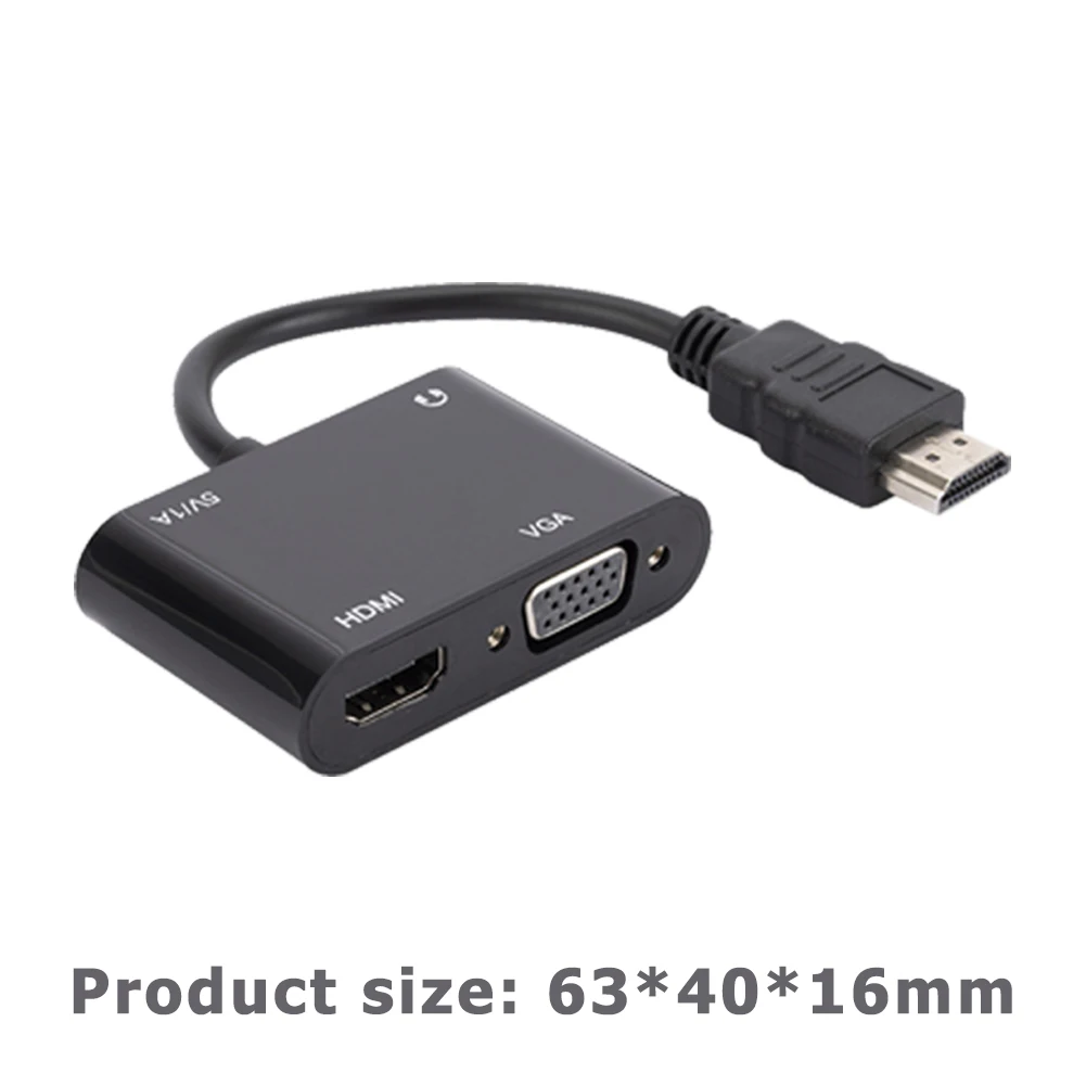 1 в 2 выхода HDMI-совместим с HDMI-совместимый адаптер VGA 3 5 мм аудио HD ТВ разветвитель