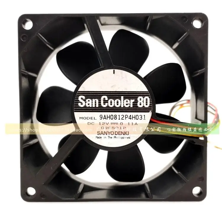 Sanyo 9AH0812P4H031 8 см 8025 12V0.11A 4-контактный ШИМ бесшумный охлаждающий вентилятор
