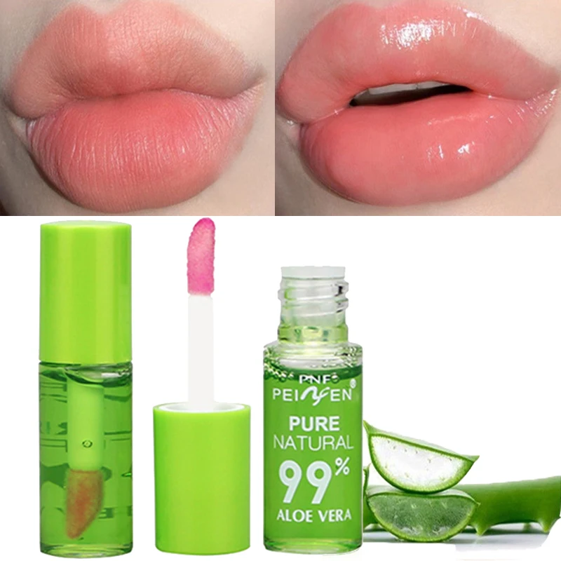 

Moisturizing Natural Aloe Essence Lip Gloss Changable Color Portable Waterproof Long Lasting Nutritious Lips Oil Care Lipstick