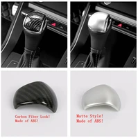 for audi q3 2019 2022 carbon fiber look matte accessories car gear shift head knob decoration cover trim abs interior