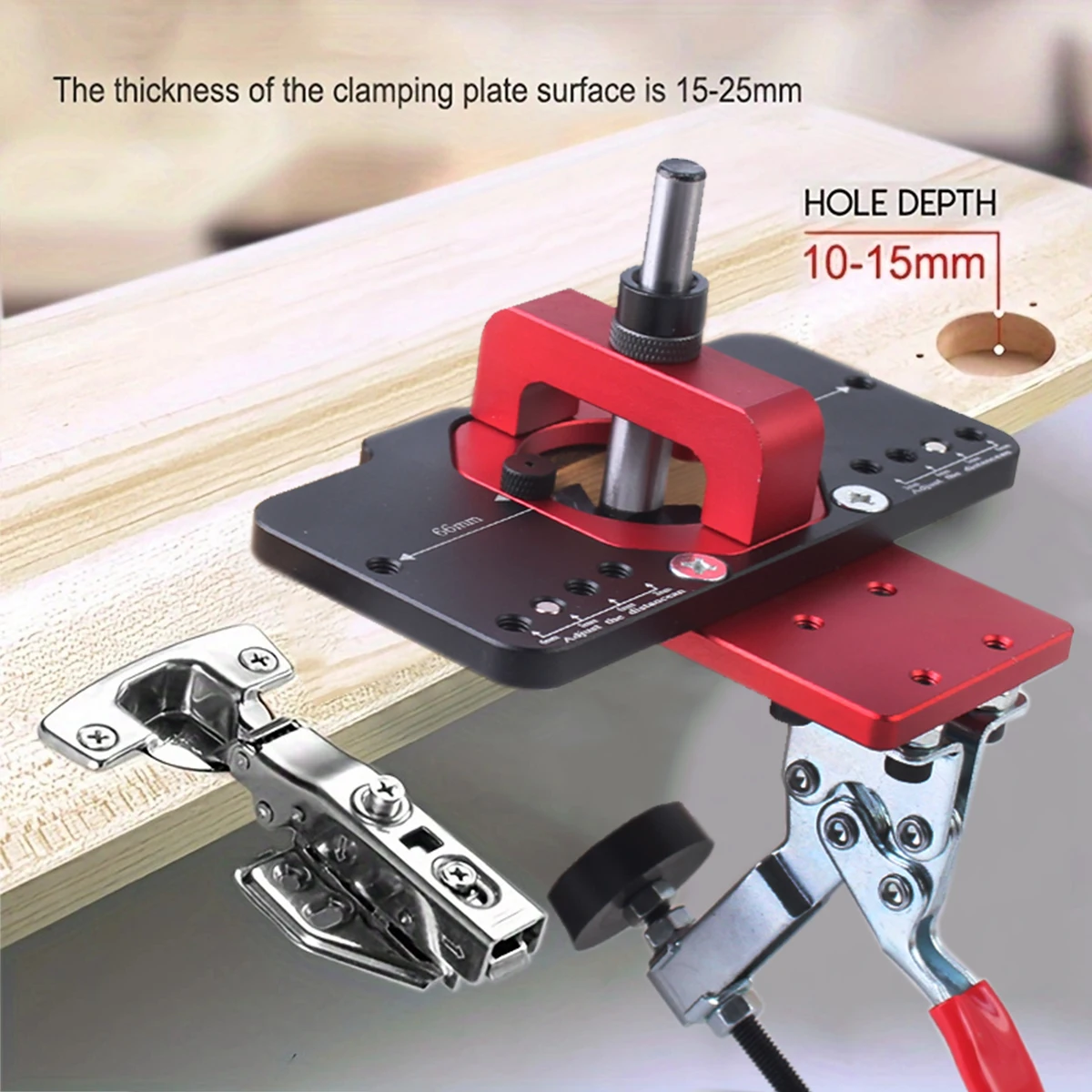 Кондуктор для дверных петель регулируемый держатель отверстий в шкафах 35 мм