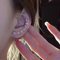 the arrow of eros suddenly attacked me cute girl heart pink love diamond stud earrings temperament earrings fashion y2k jewelry