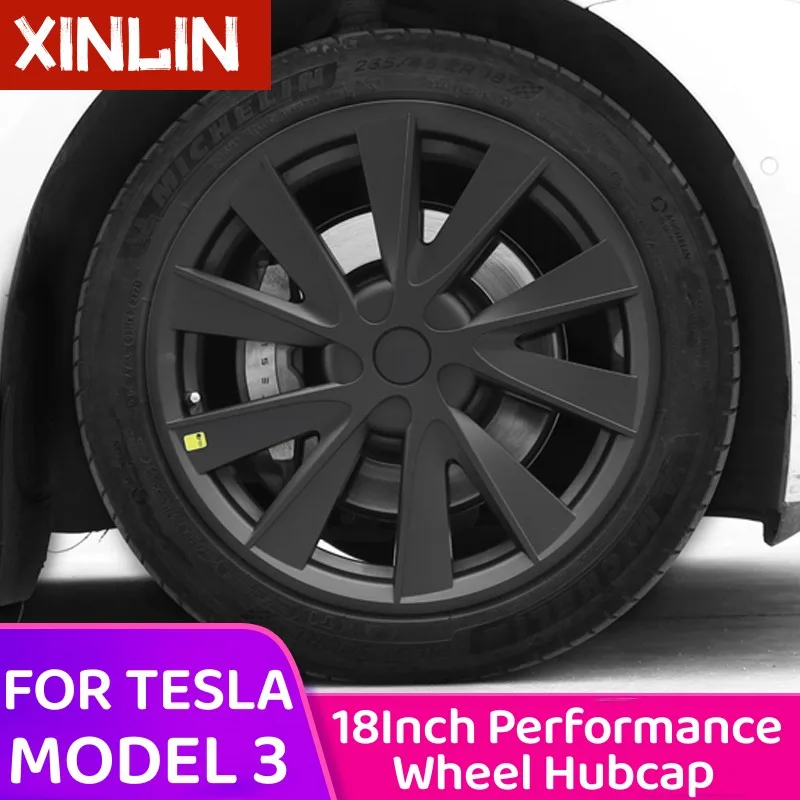 

18Inch Hub Cap Performance Wheel Hubcap Automobile Replacemen Wheel Cap Full Rim Cover For Tesla model 3 2018-2023 Accessories