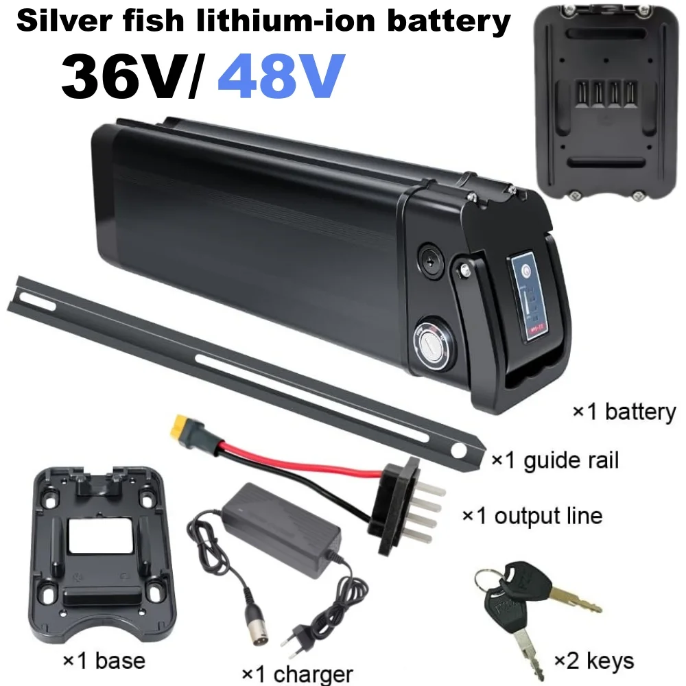 Фото Литиевая батарея 36V 10Ah/12Ah/15Ah/20Ah/25Ah, 48V 15Ah/20Ah для DYU C6 PRO COLORWAY, Hitway BK Series, OneSport BK6, EVERCROSS EK5, EK6 №1