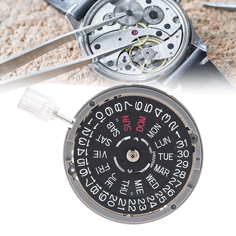 Часы наручные NH36/NH36A с двойным календарем автоматические механические 3 часовыми