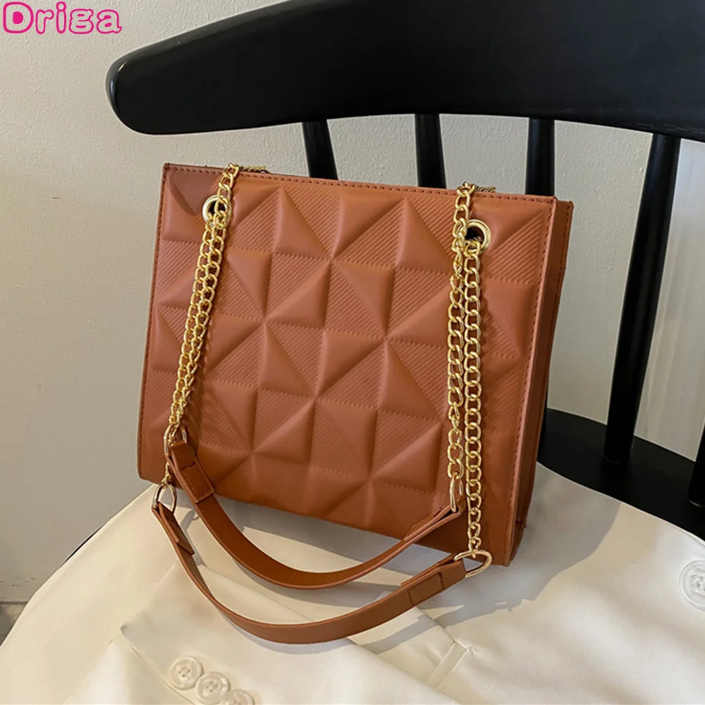 

Large Capacity Handbags For Women 2023 New Lozenge Shoulder Bags Casual Diamond Chain Crossbody Bags Underarm Tote Bags