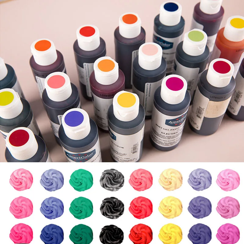 Водорастворимый пигмент для торта, 21 мл/бутылка, 38 цветов Водорастворимый пигмент для торта, 21 мл/бутылка, 38 цветов