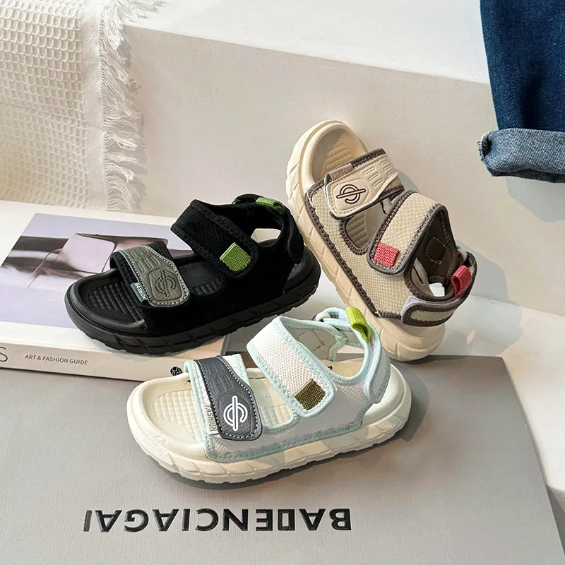 Сандалии для мальчиков Новинка Лето 2024 Корейская версия Детская Спортивная