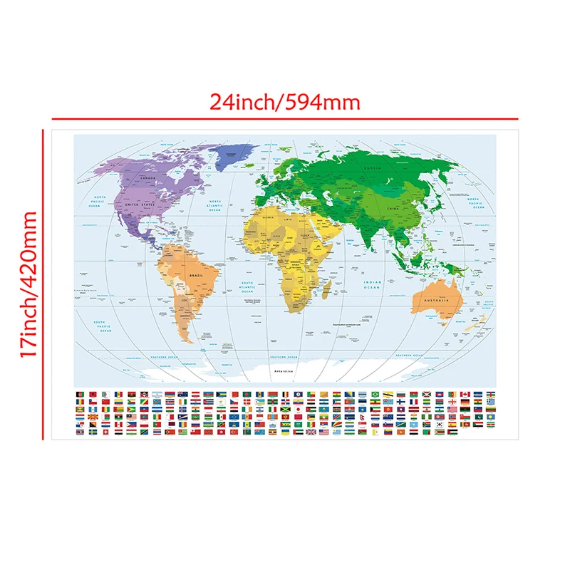 Рисунок 3 - Карта мира 59*42 см