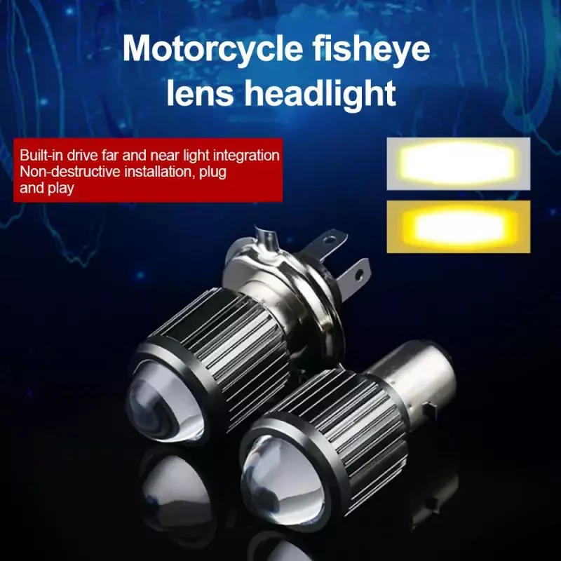 

10000Lm H4 Led Moto H6 BA20D Led Motorfiets Koplampen Csp Lens Wit Geel Hi Lo Lamp Scooter Accessoires Fog lichten 12V