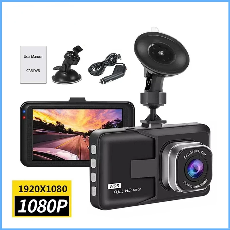 

Car DVR Video Recorder Dash Camera 1080P Rear View G-Sensor WDR Full HD G Sensor Portable Cycle Recording Dash Cam Dashcam