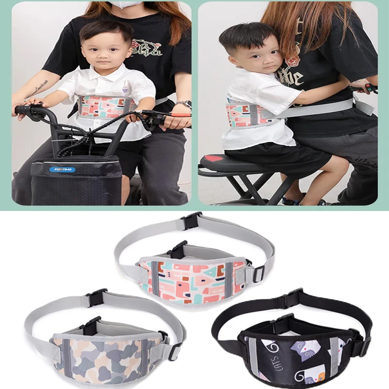 Kids Motorcycle Harness Children Safety Belt Daily Cycling Aid Safety Vehicle Support Reflective Bicycle Kids Safety Comfortable