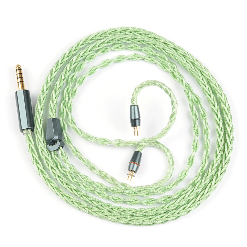 NiceHCK GreenMood Wire Уникальный многокомпонентный комбинированный аудиокабель для наушников 4,4 мм 0,78 2-контактный для HeartField Yume2 ELIXIR A5000 (art.: 3920cb806a5bb) - 3920cb806a5bb