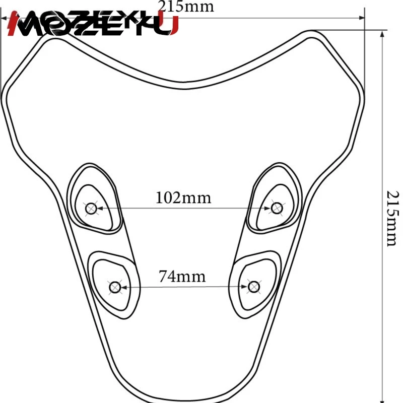 Фото Дефлектор ветрового стекла MT07 для YAMAHA MT-07 MT 07 2021 2022 2023 2024, ветрозащитные аксессуары для мотоциклов, лобовое стекло, лобовое стекло №5