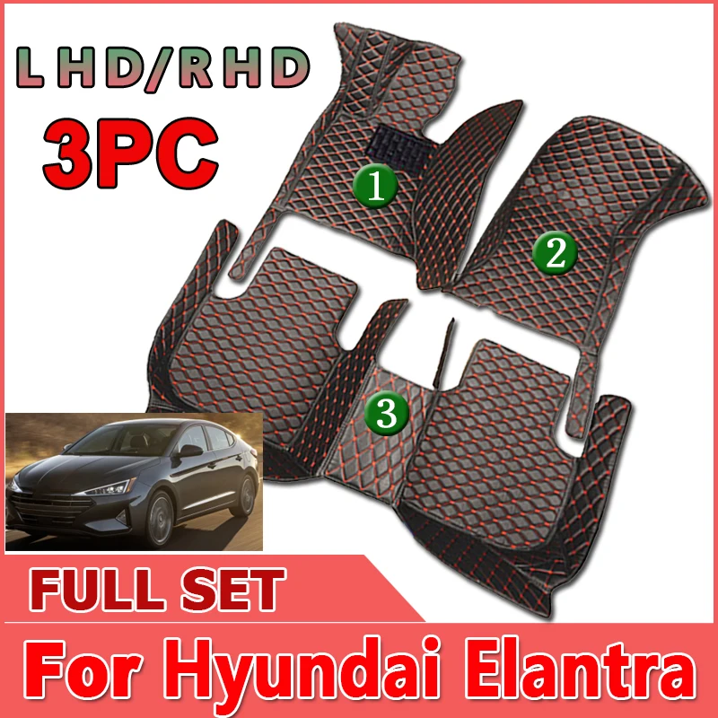 

Автомобильные коврики для Hyundai Elantra Avante AD MK6 2017 ~ 2020, роскошный кожаный коврик, Автомобильный Ковер, набор деталей интерьера, автомобильные ак...
