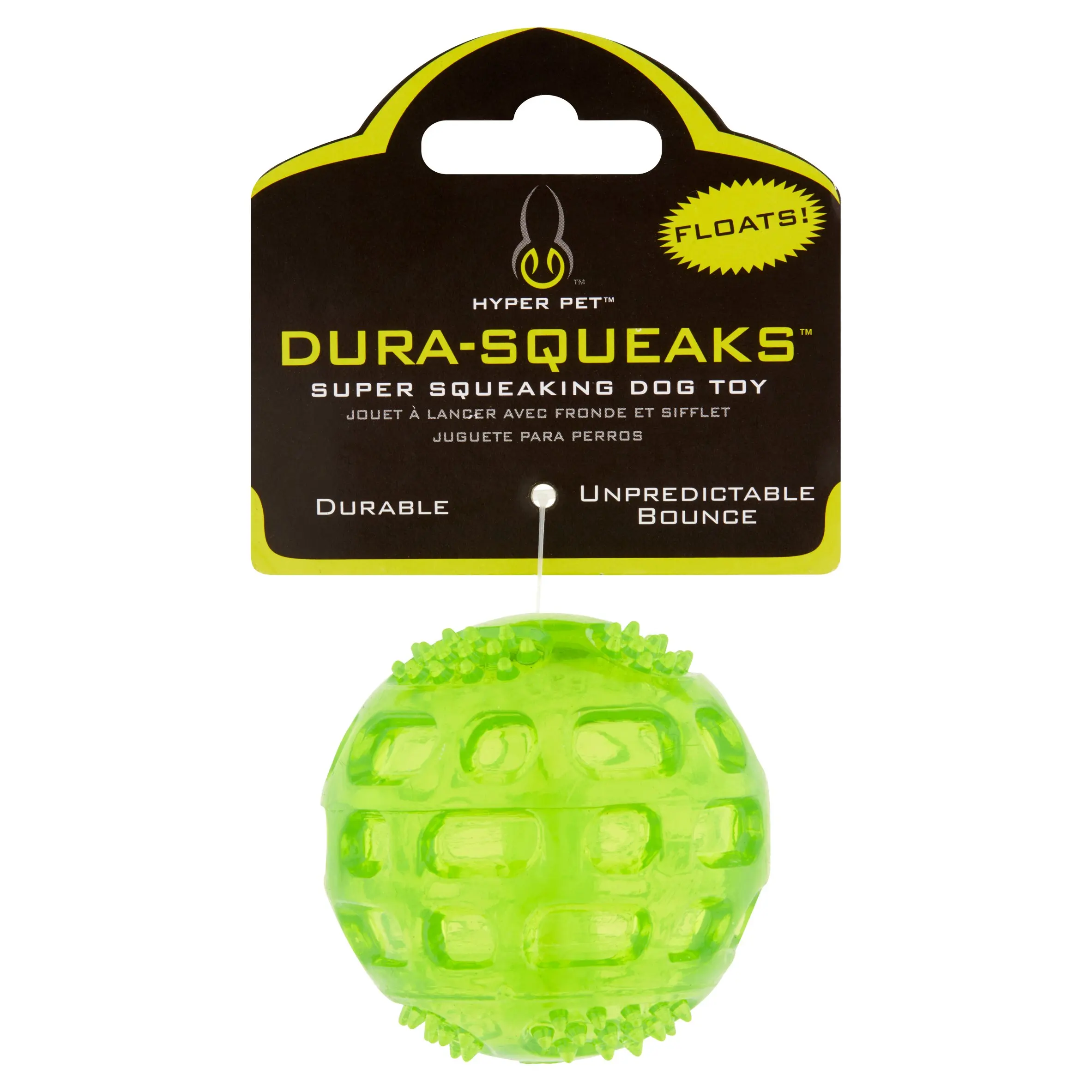 

-49443EA Dura-Squeaks Dog Toy Green