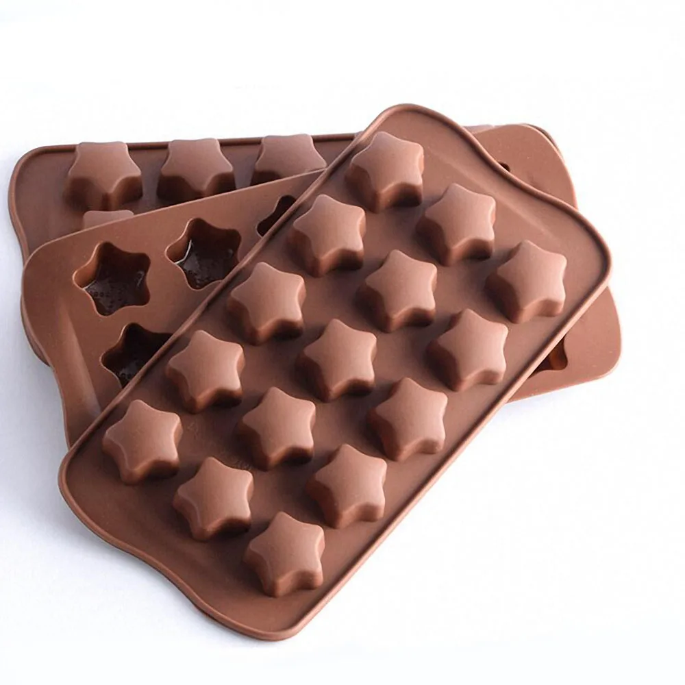 

15 Cavities Stars Shape Silicone Cake Mold DIY Kitchen Bake Supplies 3D Cookies Chocolate Fondant Baking Mould